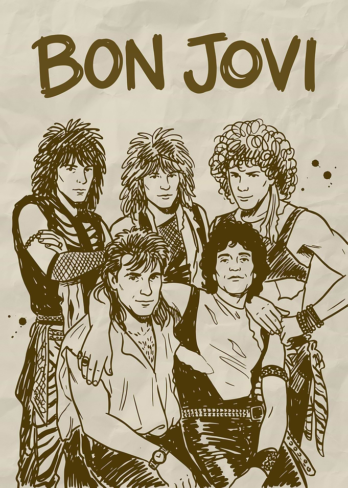 Bon Jovi Band Sketch