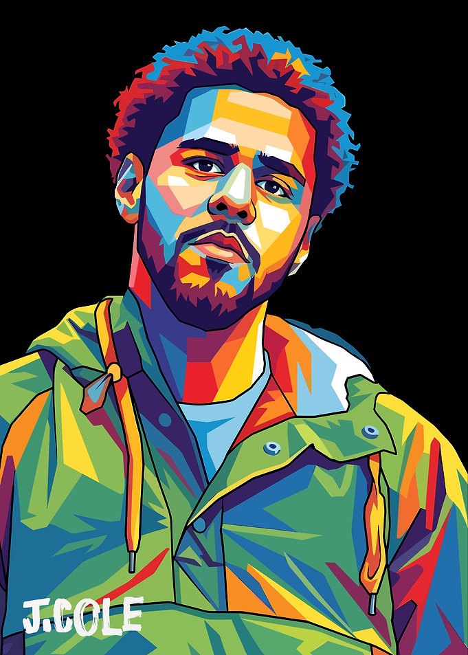 J. Cole Pop Art Portrait