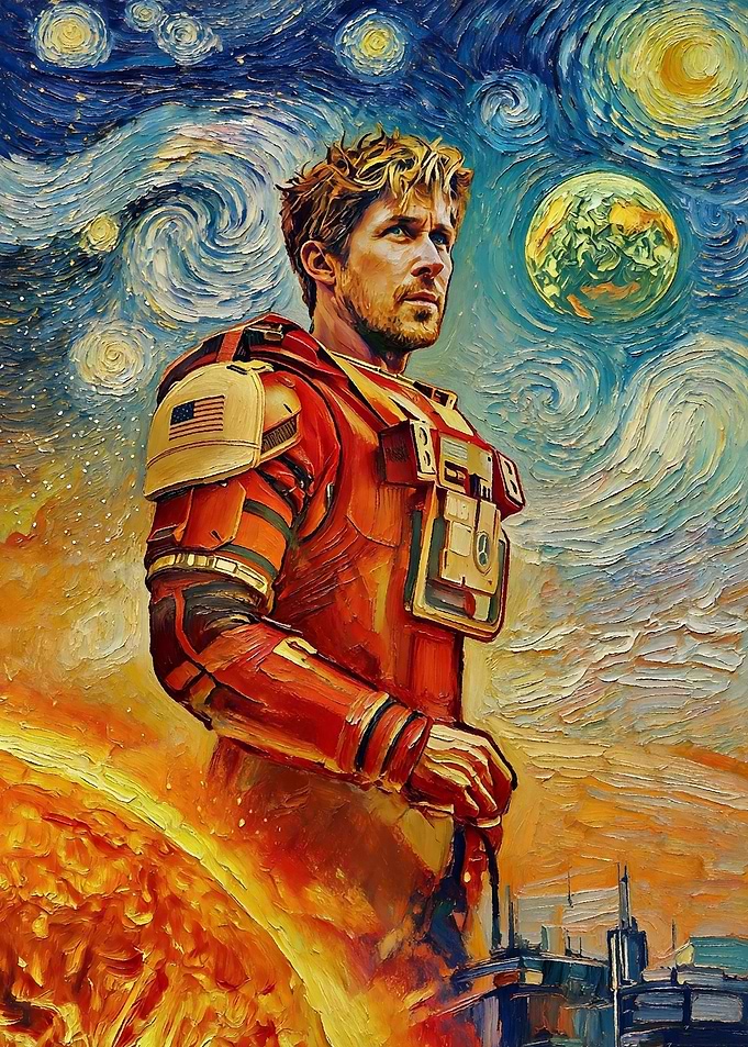 Starry Night Style Poster Art
