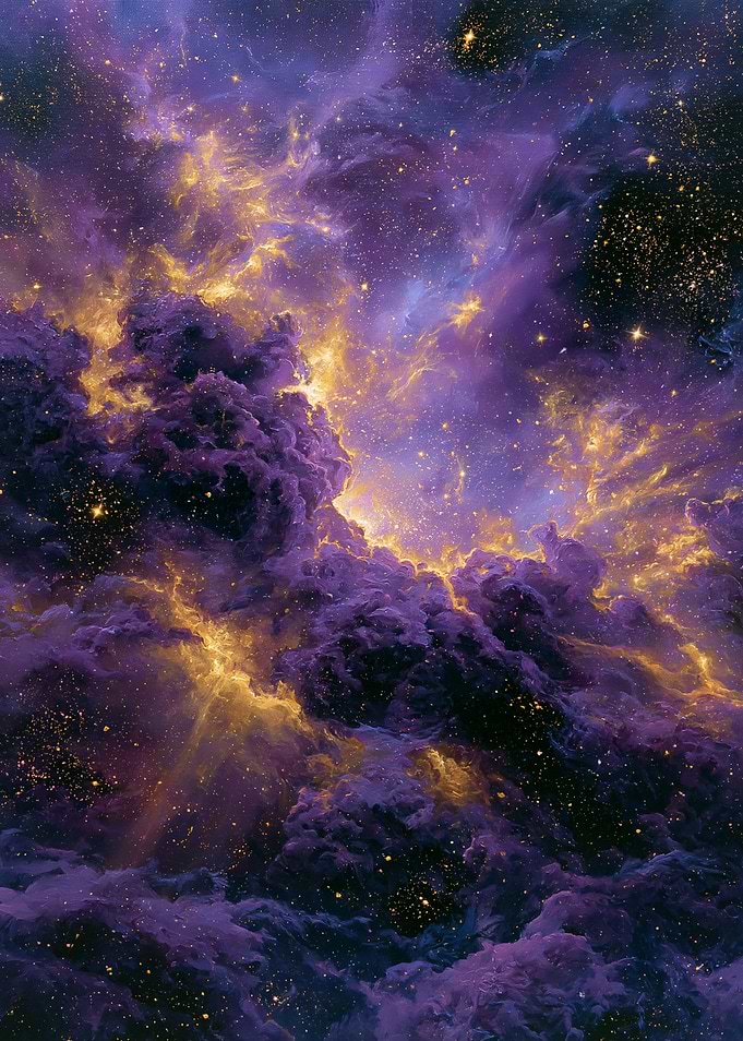 Vibrant Nebula with Stars