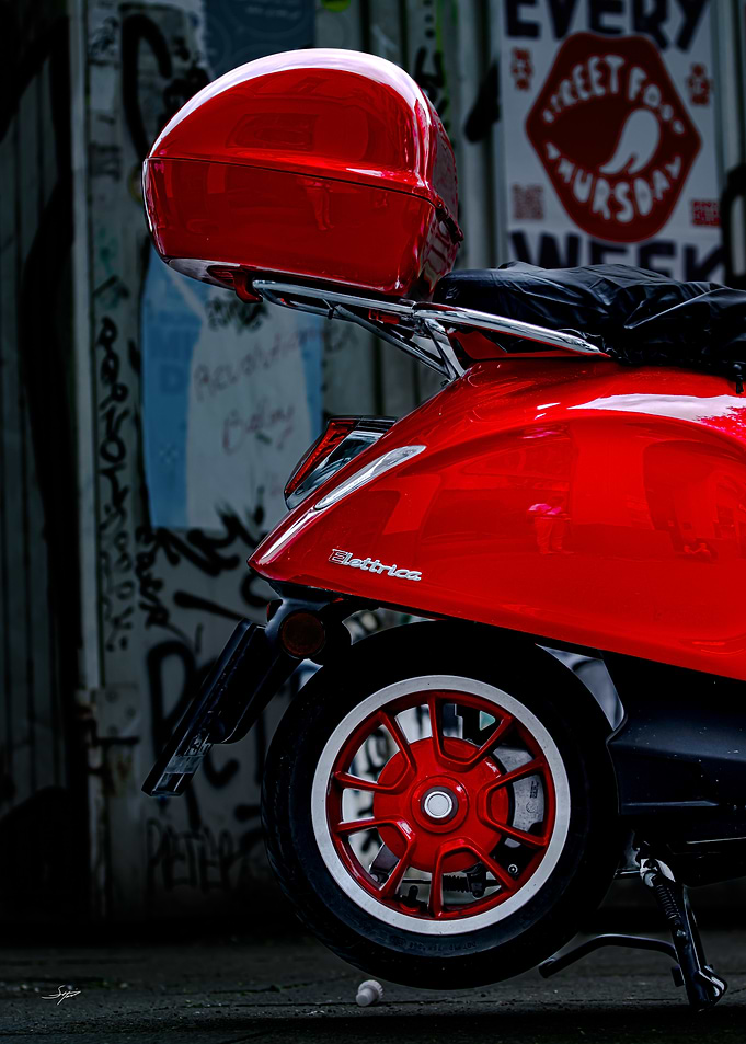 Red Electric Vespa