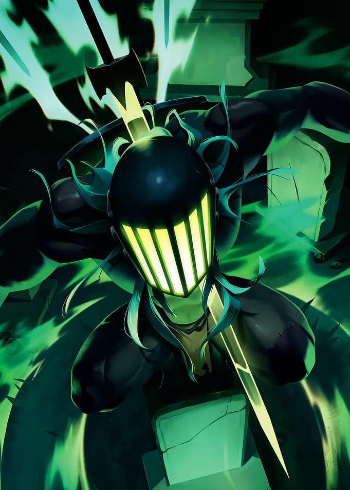 Dark Knight with Glowing Sword