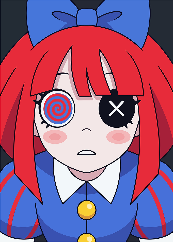 Pomni Girl with Swirl Eye