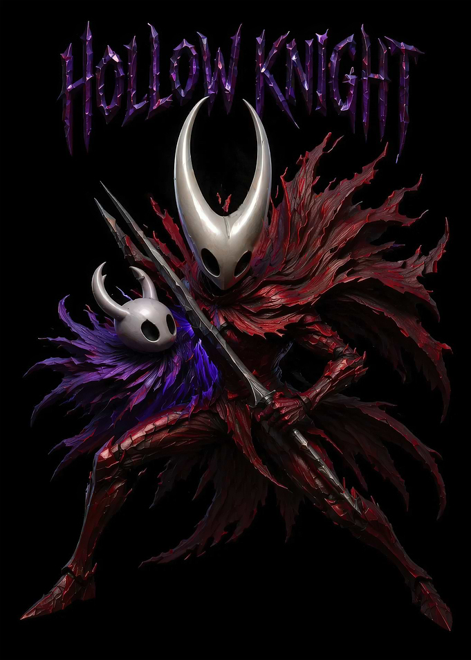 Hollow Knight Hornet and Knight Artwork