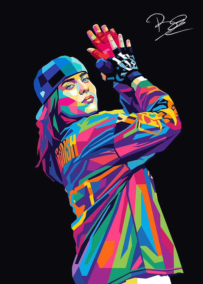 Billie Eilish Pop Art Portrait