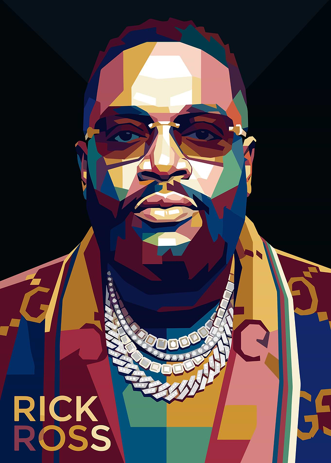 Rick Ross Pop Art Portrait