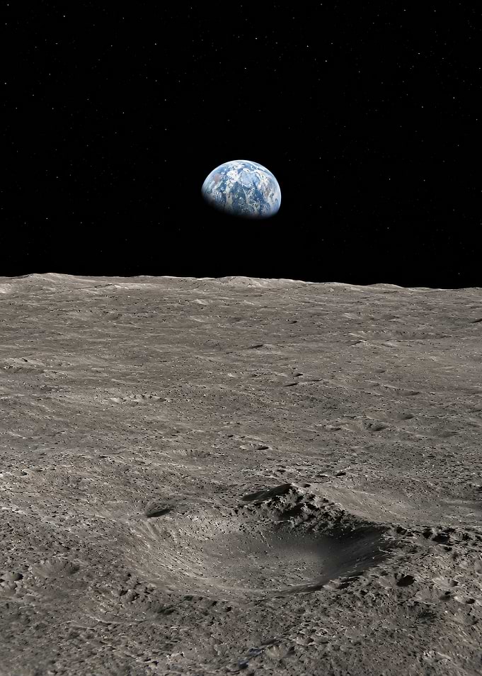 Earth viewed from the Moon