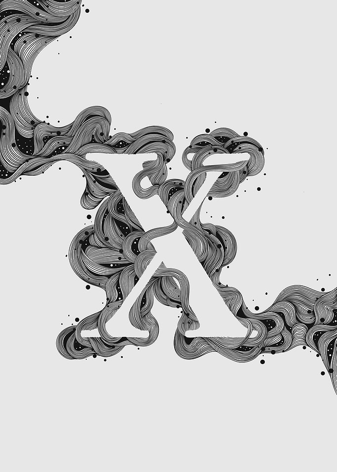 Abstract Letter X Design