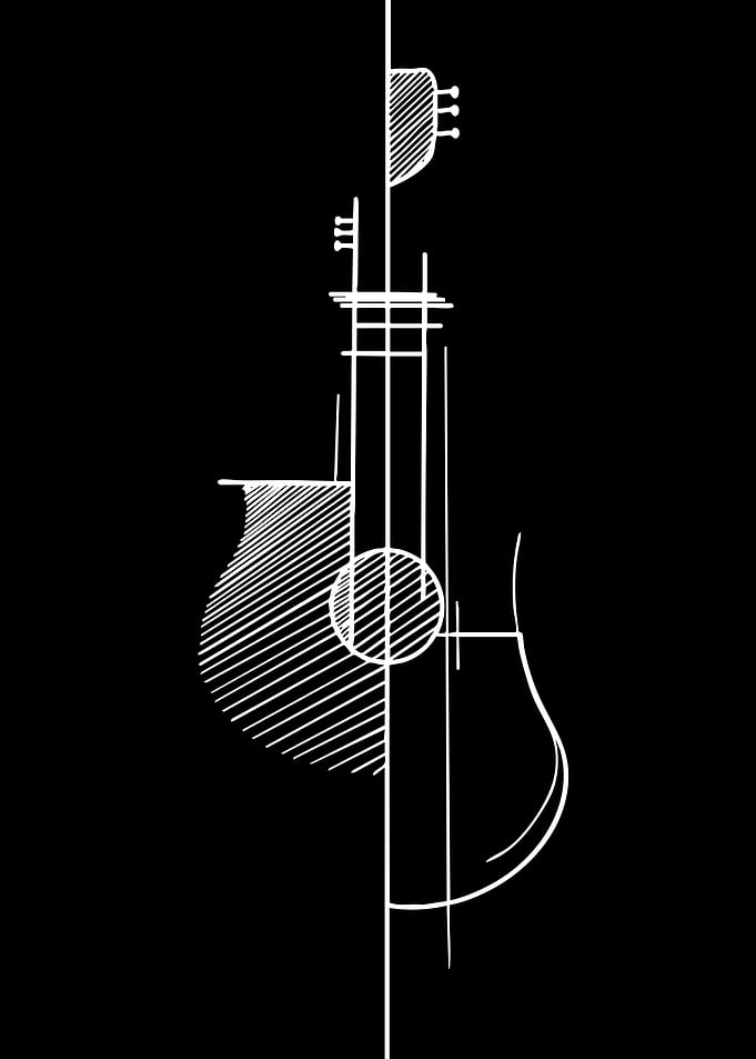 Abstract Guitar Illustration