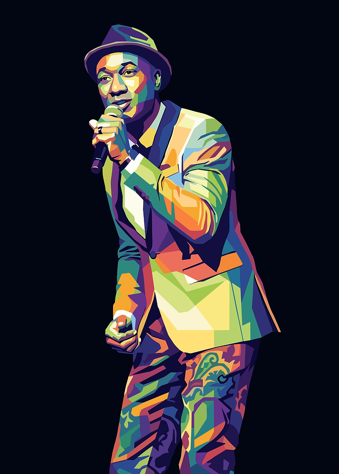 Colorful Portrait of a Aloe Blacc