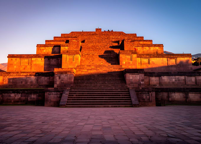 Ancient Pyramid at Sunset