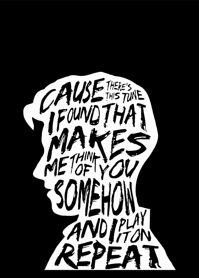 Silhouette with Song Lyrics