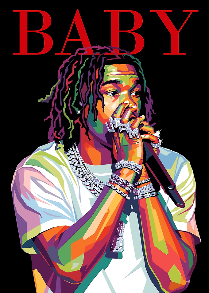 Lil Baby Pop Art Portrait
