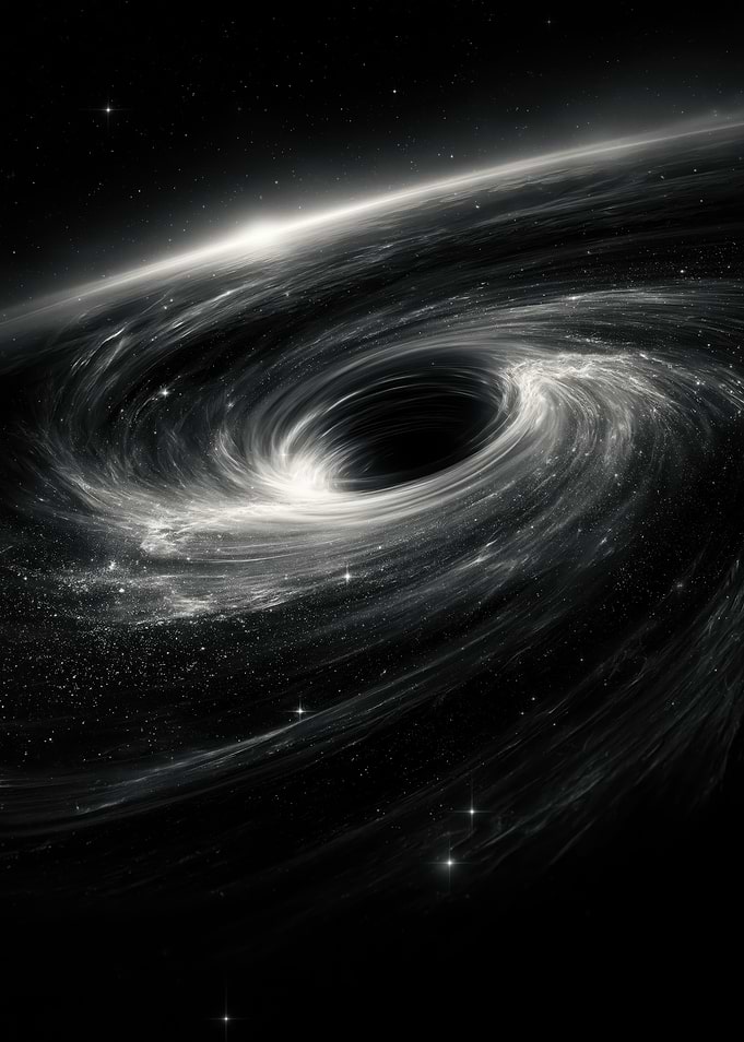 Black Hole Swirling Galaxy