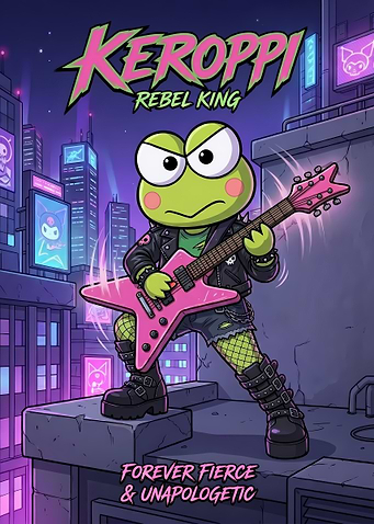 Keroppi Rebel King with Guitar