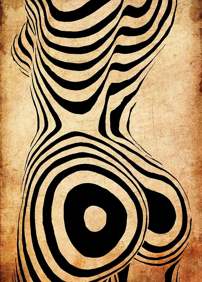 Abstract Zebra Body Art