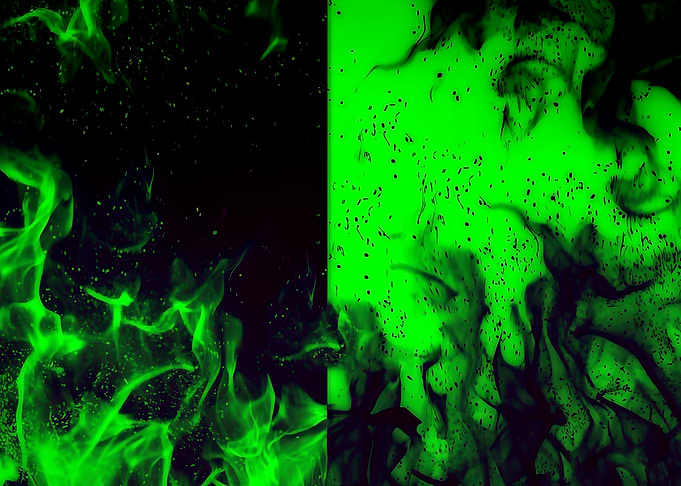 Green Fire and Sparks