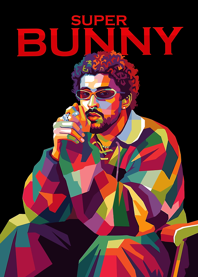 Super Bunny Pop Art Portrait