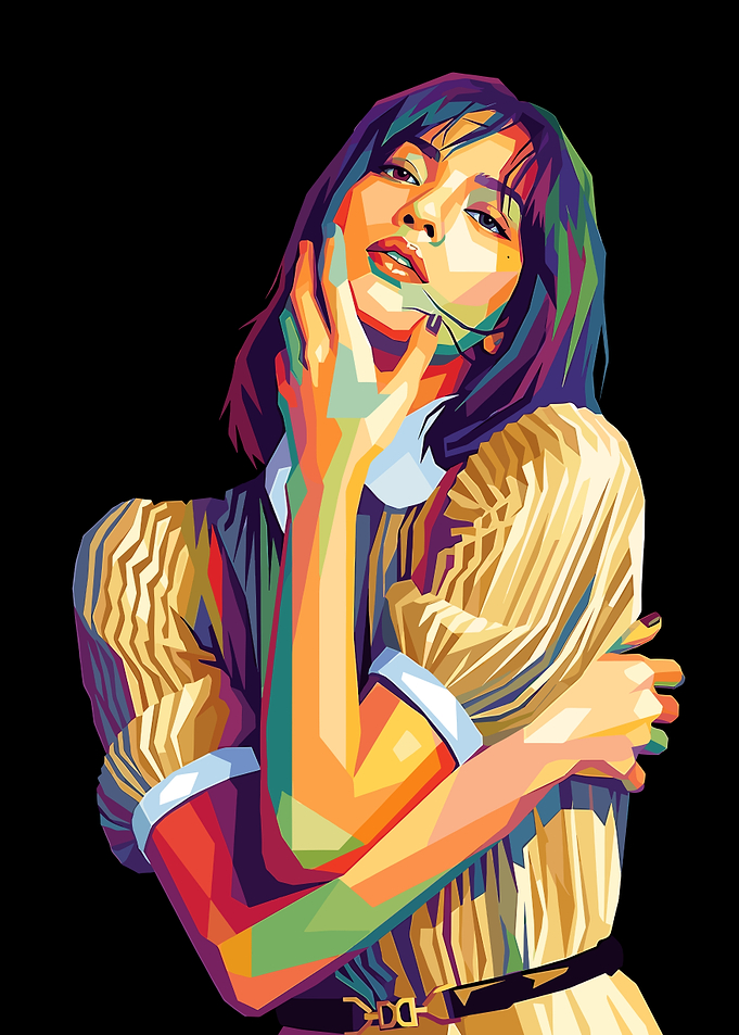 Colorful Portrait of a Woman