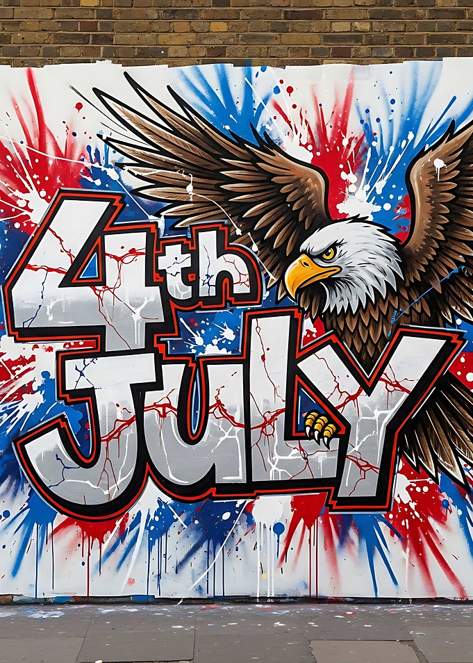 4th of July Eagle Graffiti