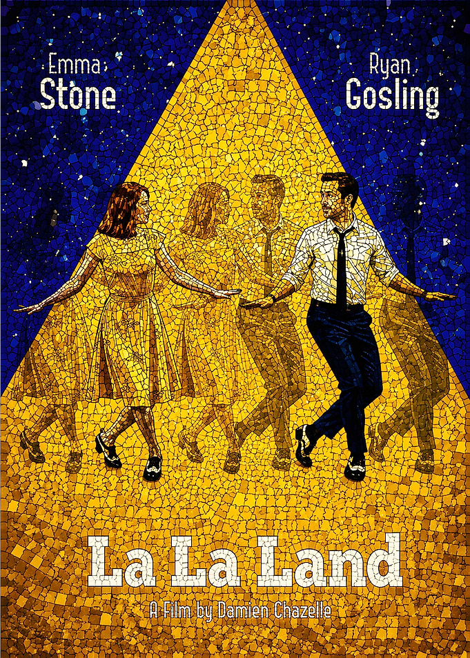 La La Land Mosaic Poster