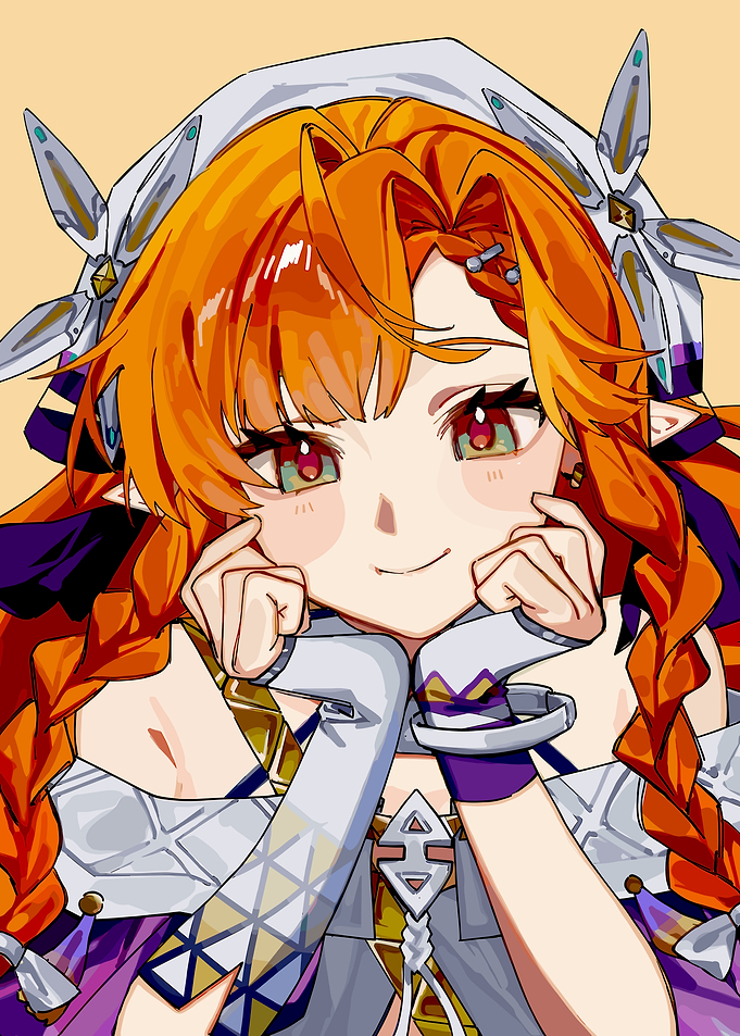 Anime Girl with Orange Hair