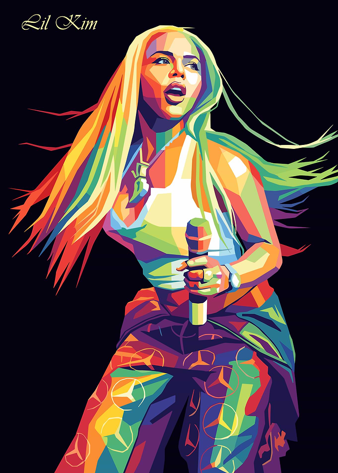 Lil Kim Pop Art Portrait