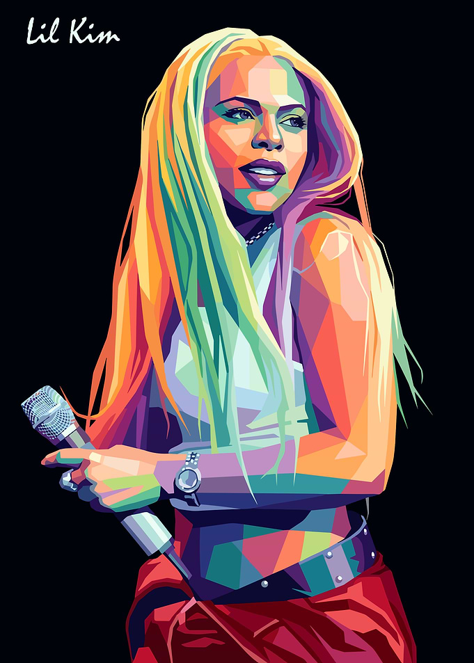 Lil Kim Pop Art Portrait