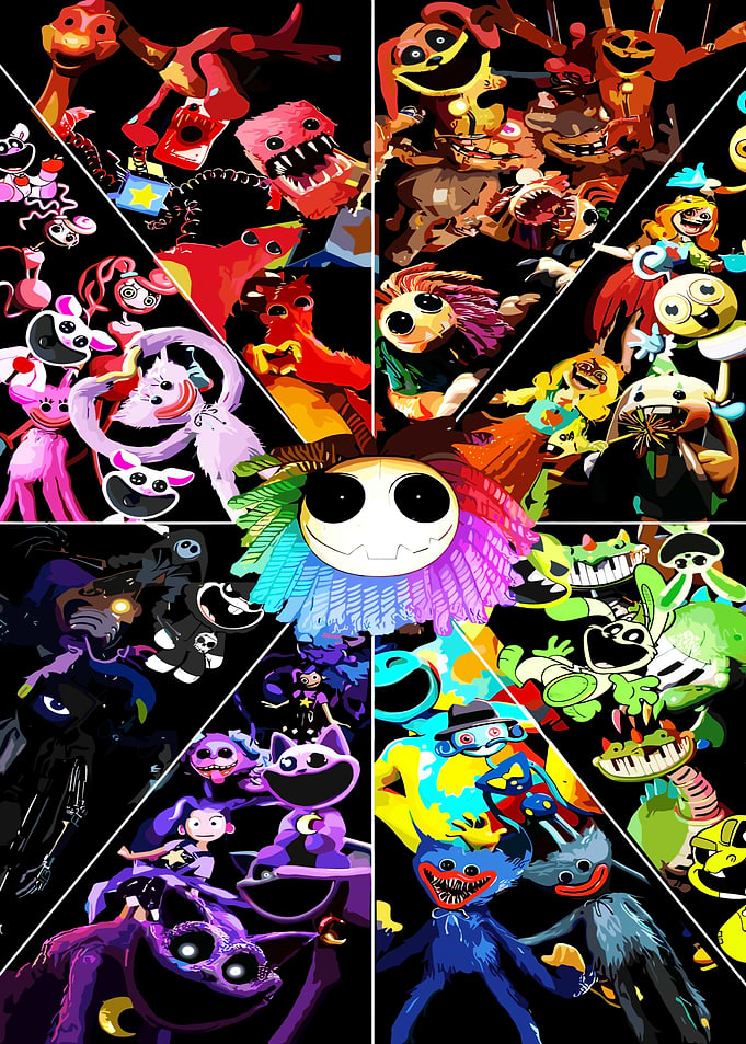 Poppy Playtime Characters Collage