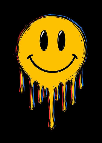 Dripping Smiley Face