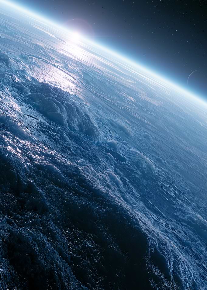 Earth from Space Sunrise