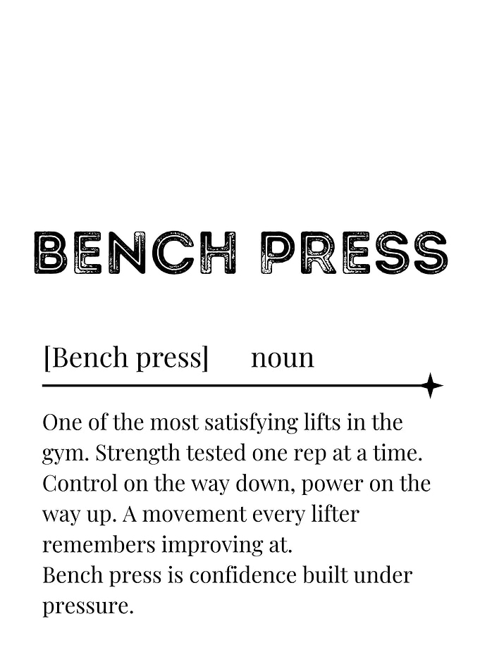 Bench Press Definition
