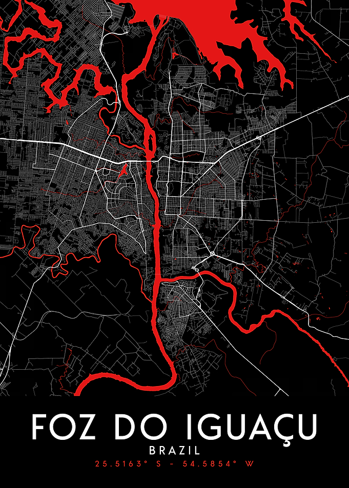Foz do Iguaçu Dark Map