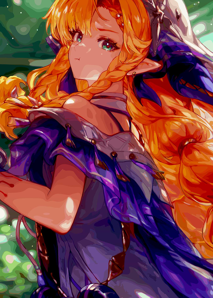 Anime Elf Girl with Blonde Hair