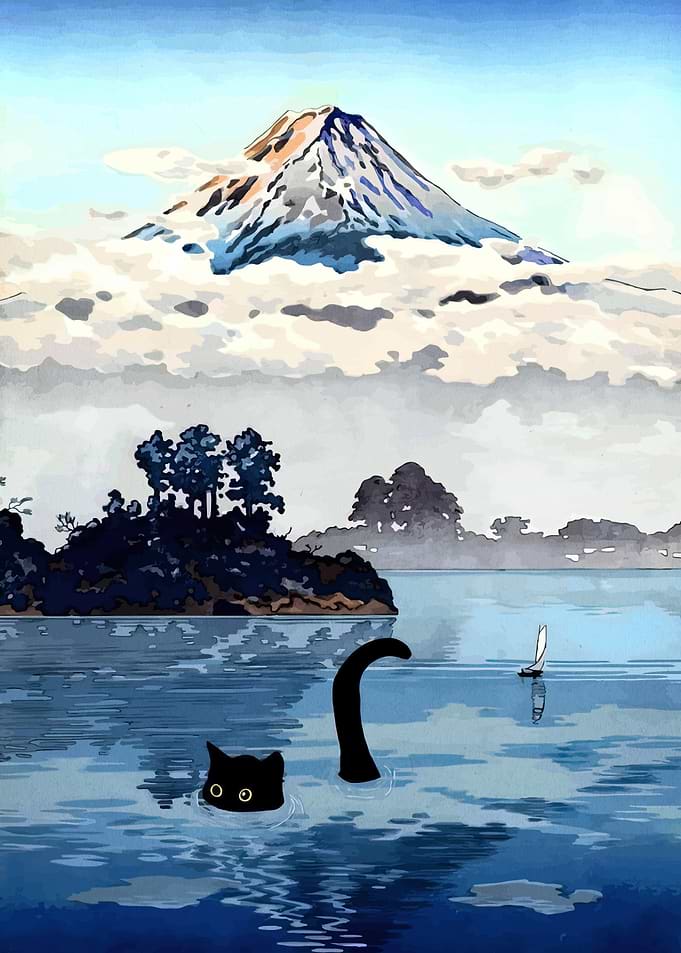 Black Cat Loch Ness Monster