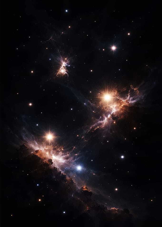 Cosmic Nebula with Stars