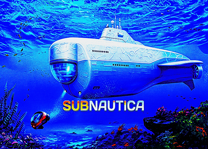 Subnautica Submarine and Seascape