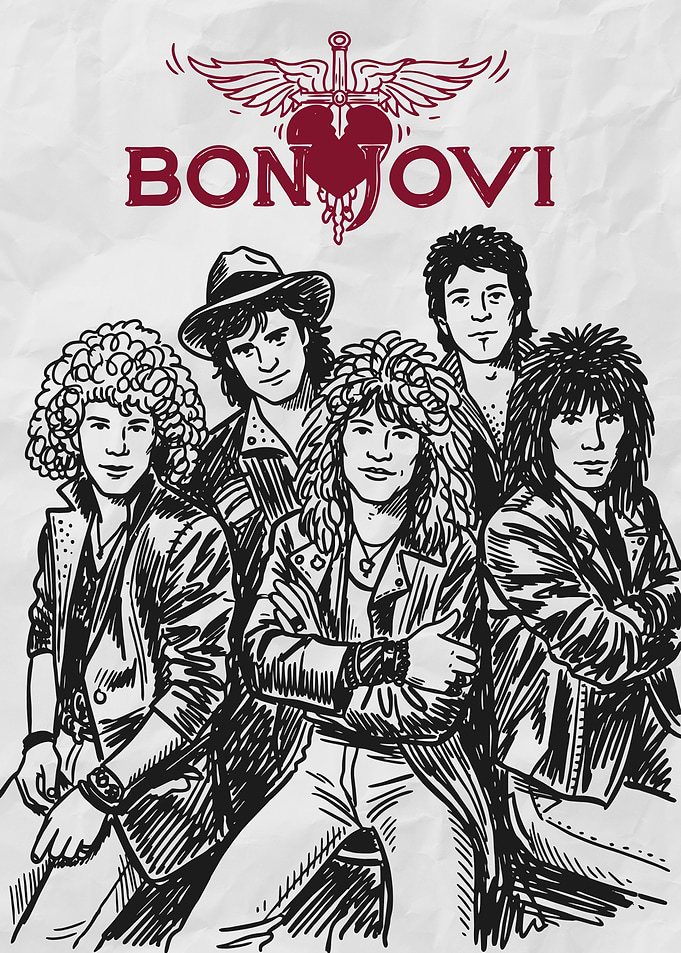 Bon Jovi Band Sketch