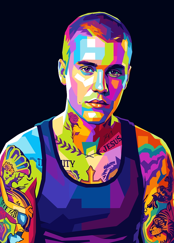 Justin Bieber Pop Art Portrait