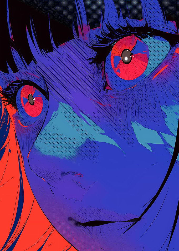 Close-up Anime Eyes