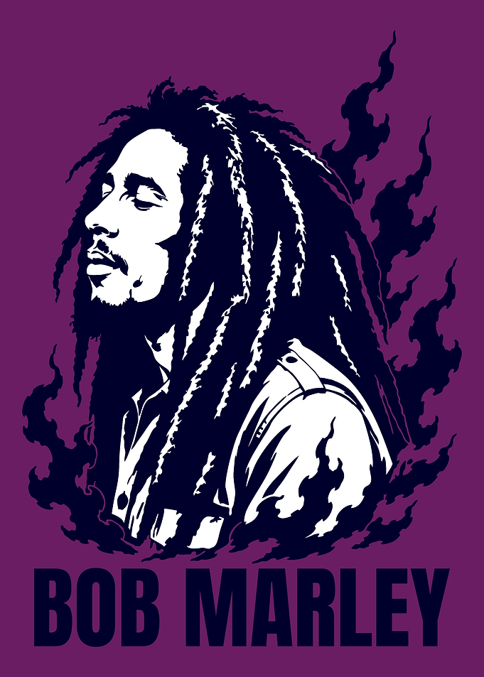 Bob Marley Portrait Aura