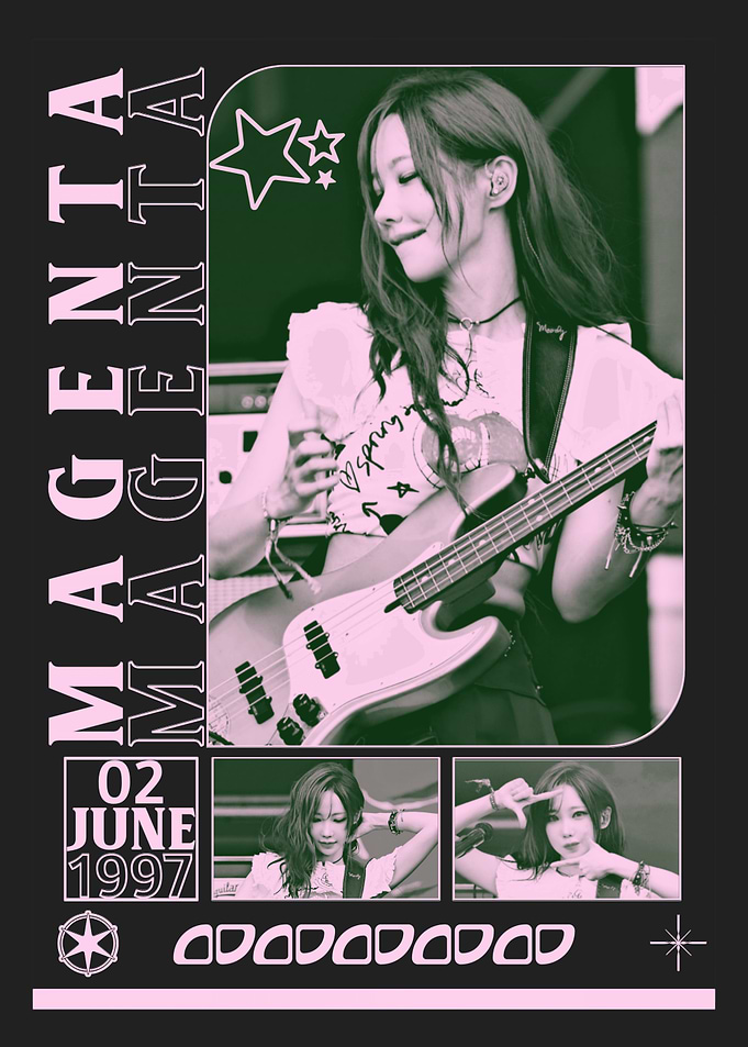 Magenta of QWER Retro Music