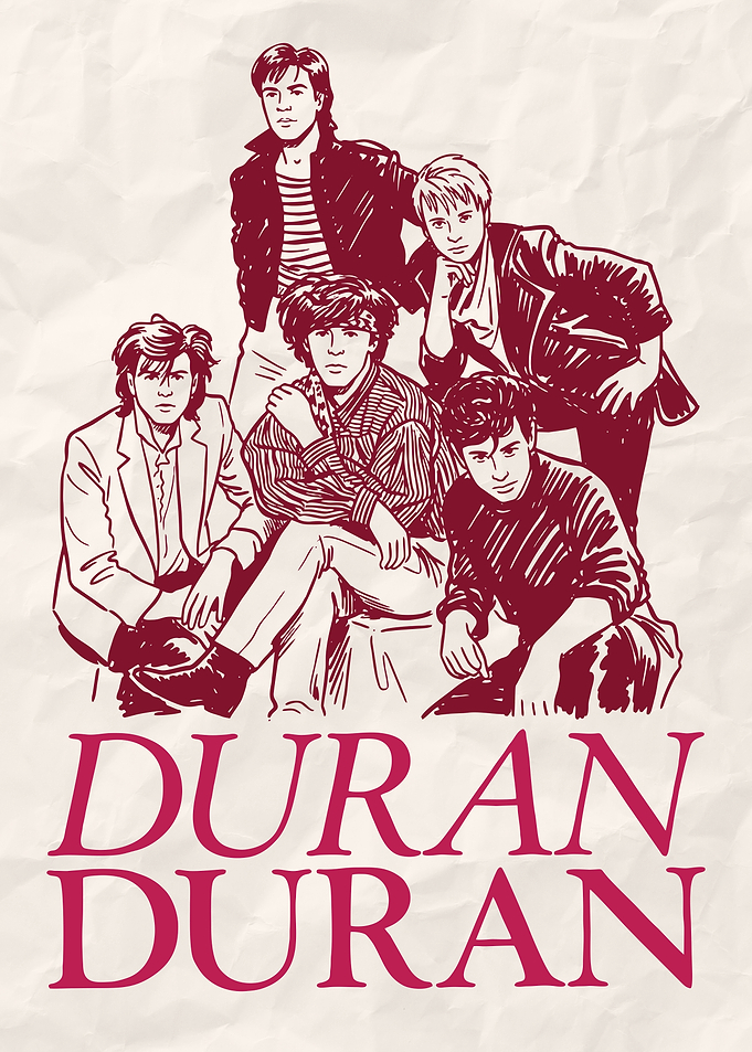 Duran Duran Band Illustration