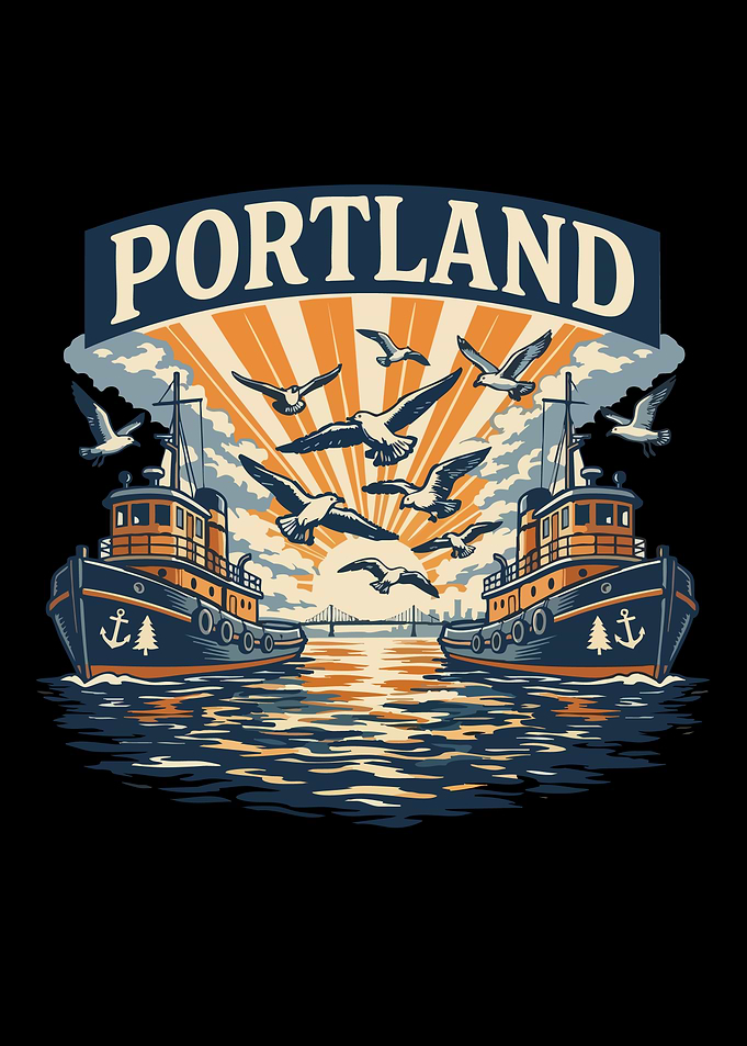 Portland Oregon Souvenir Harbour Ships Portland