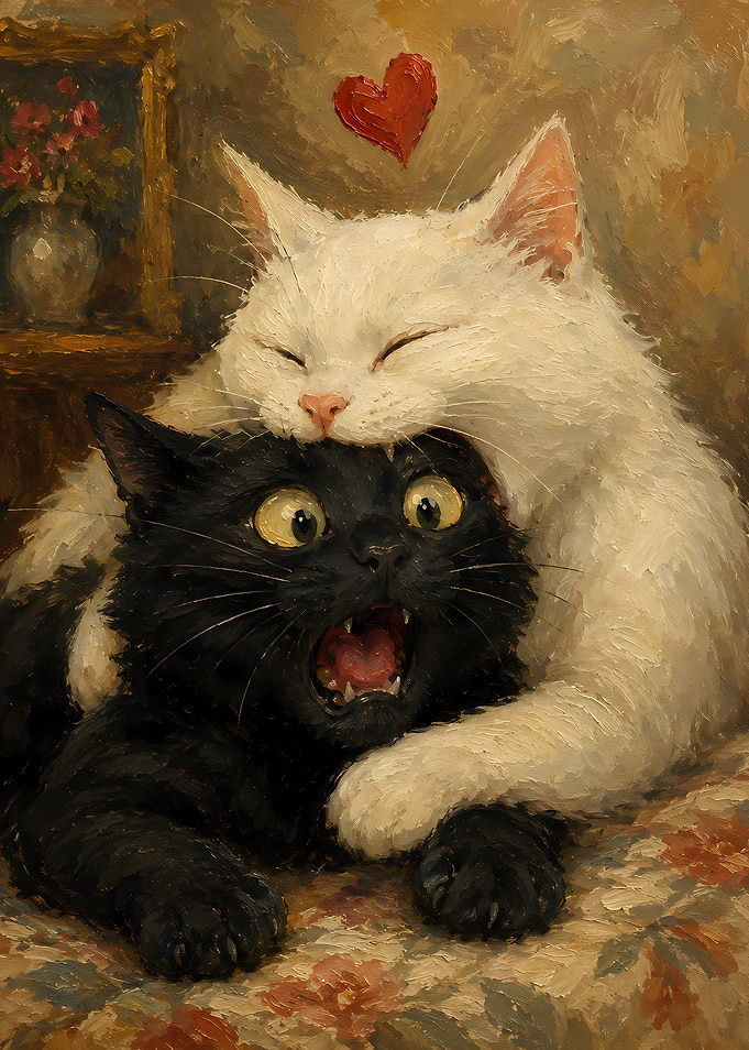 Playful Cats Painting