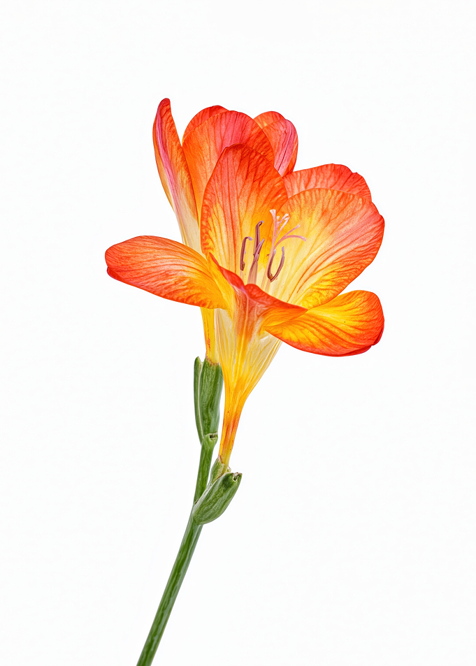 Orange and Yellow Freesia Flowers