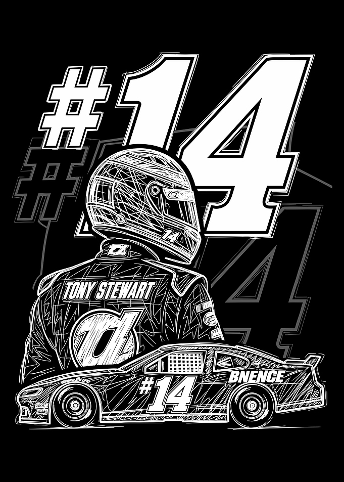 Tony Stewart #14 Racing Art