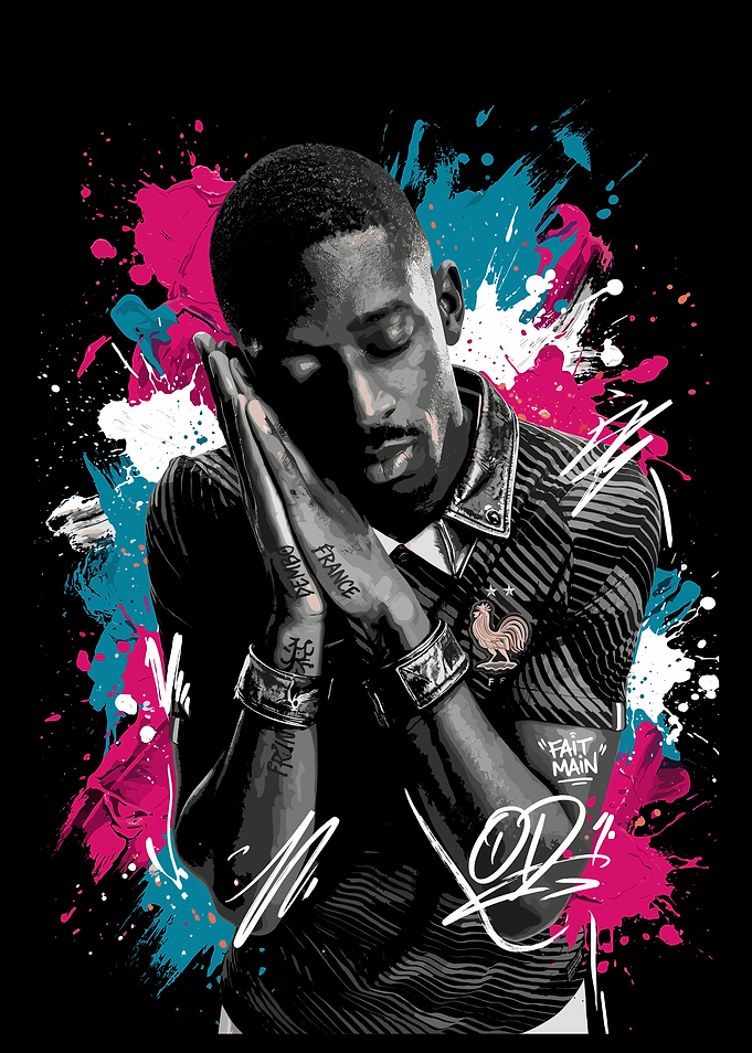Ousmane Dembélé with hands clasped in prayer