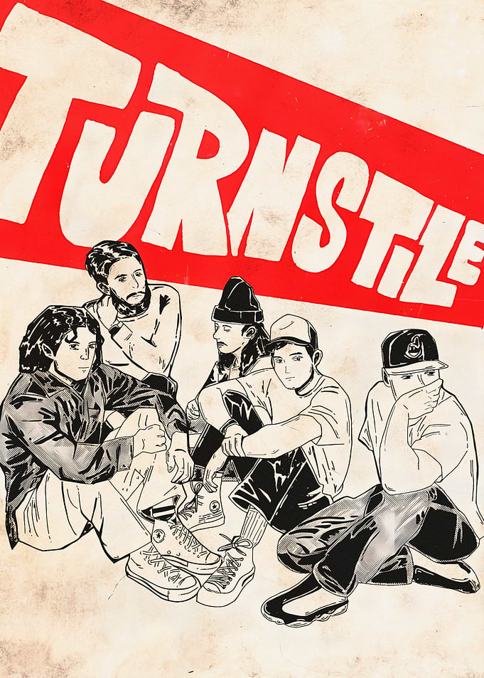 Turnstile Band Members Illustration