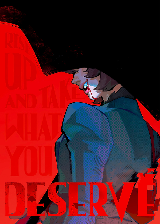 Vampire with Blood and Text